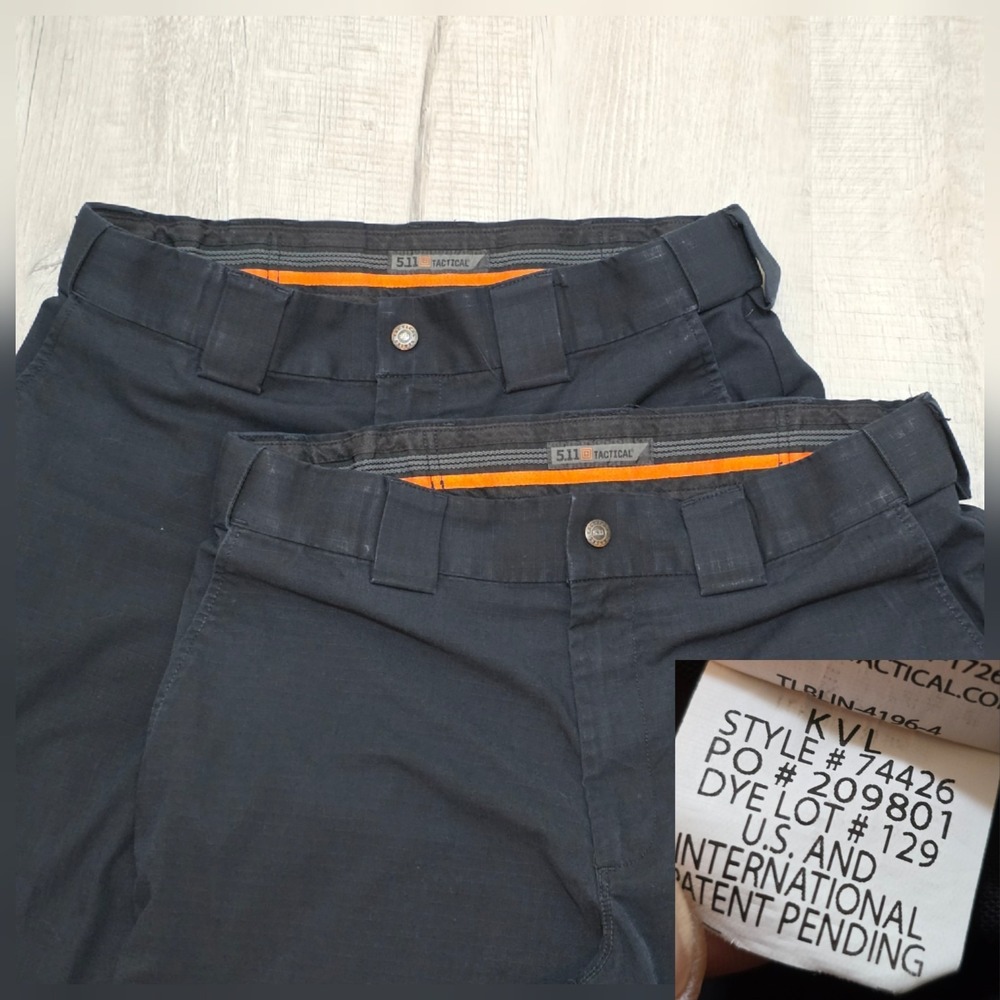 Lot of 2 5.11 Mens 35x32 Tactical Stryke PDU Class A Pants 74426 Dark Navy Blue